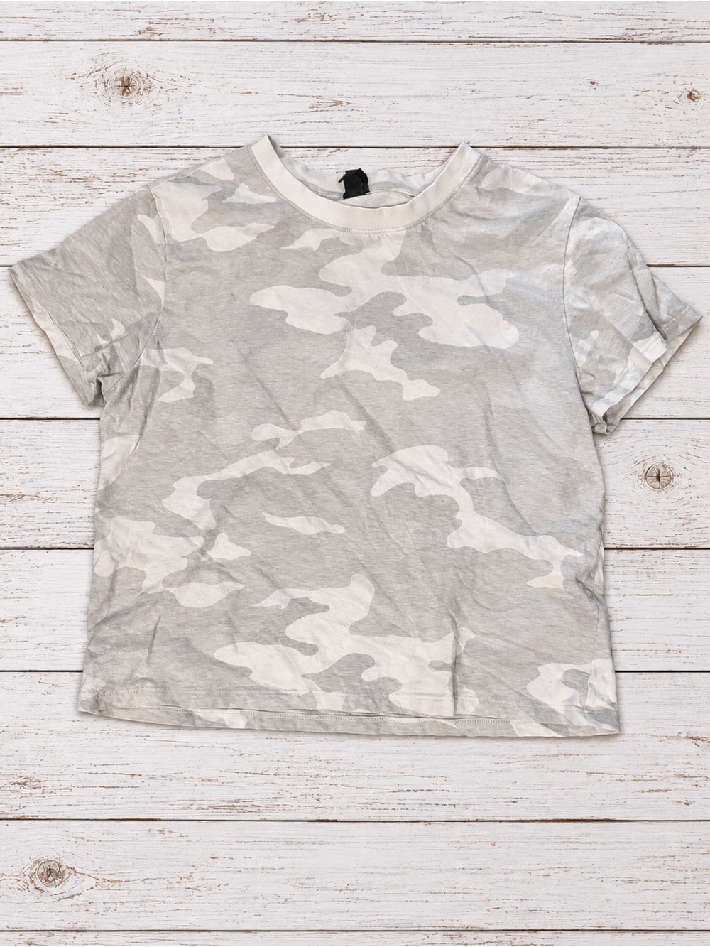 wild fable Gray & White Camo Short-Sleeve Tee